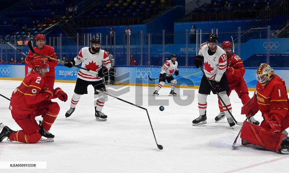 (BEIJING2022)CHINA-BEIJING-OLYMPIC WINTER GAMES-ICE HOCKEY-MEN'S PRELIMINARY-CHN VS CAN(CN)