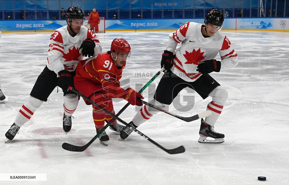 (BEIJING2022)CHINA-BEIJING-OLYMPIC WINTER GAMES-ICE HOCKEY-MEN'S PRELIMINARY-CHN VS CAN(CN)
