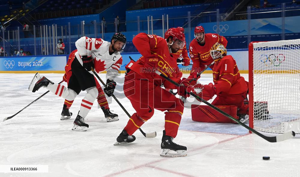 (BEIJING2022)CHINA-BEIJING-OLYMPIC WINTER GAMES-ICE HOCKEY-MEN'S PRELIMINARY-CHN VS CAN(CN)