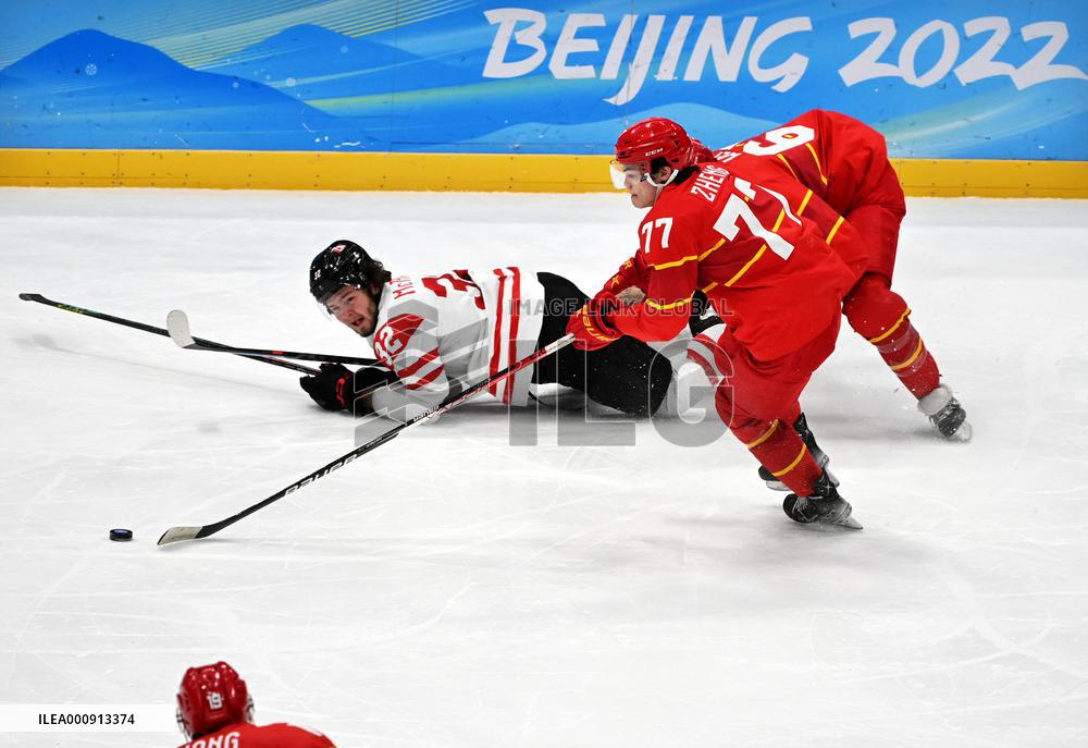 (BEIJING2022)CHINA-BEIJING-OLYMPIC WINTER GAMES-ICE HOCKEY-MEN'S PRELIMINARY-CHN VS CAN(CN)