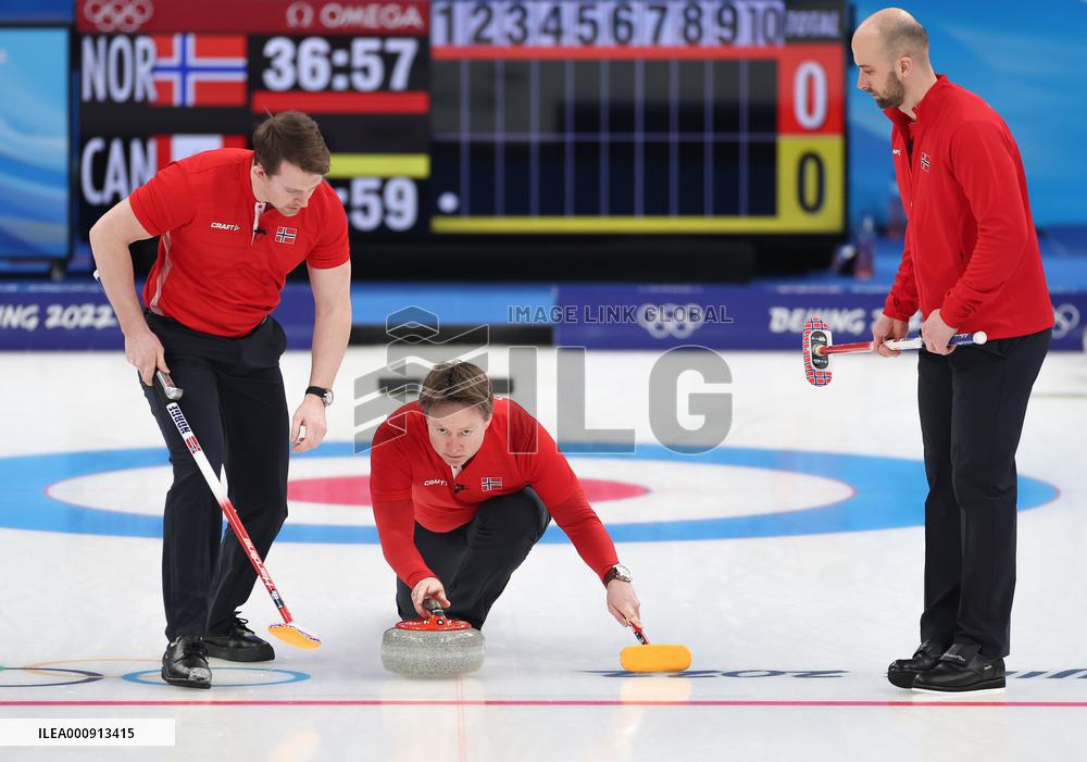 (BEIJING2022)CHINA-BEIJING-WINTER OLYMPIC GAMES-CURLING-MEN'S ROUND ROBIN-CAN VS NOR (CN)