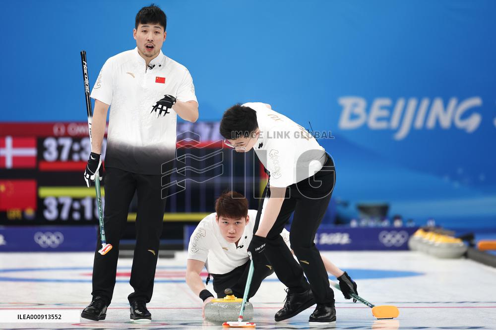 (BEIJING2022)CHINA-BEIJING-WINTER OLYMPIC GAMES-CURLING-MEN'S ROUND ROBIN-CHN VS DEN (CN)