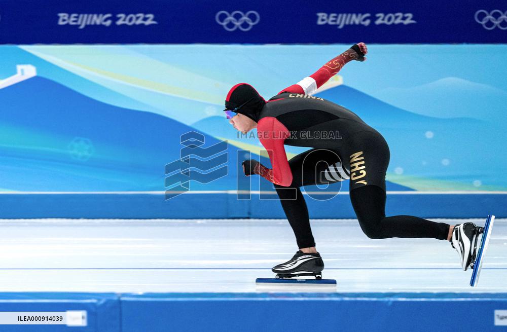 (BEIJING2022)CHINA-BEIJING-OLYMPIC WINTER GAMES-SPEED SKATING-MEN'S 500M (CN)