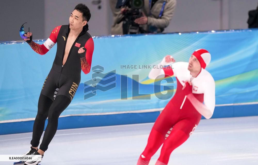 (BEIJING2022)CHINA-BEIJING-OLYMPIC WINTER GAMES-SPEED SKATING-MEN'S 500M (CN)