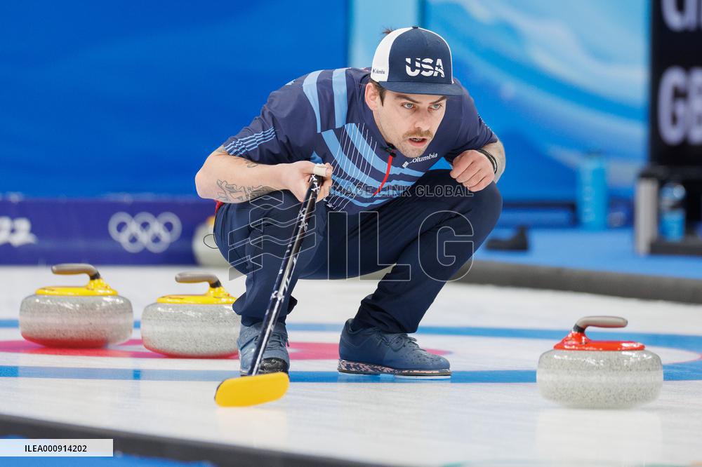 (BEIJING2022)CHINA-BEIJING-WINTER OLYMPIC GAMES-CURLING-MEN'S ROUND ROBIN-CAN VS USA (CN)