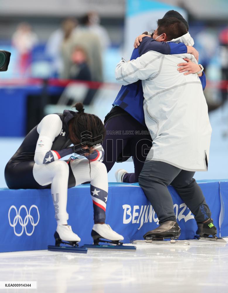 (BEIJING2022)CHINA-BEIJING-OLYMPIC WINTER GAMES-SPEED SKATING-WOMEN'S 500M (CN)
