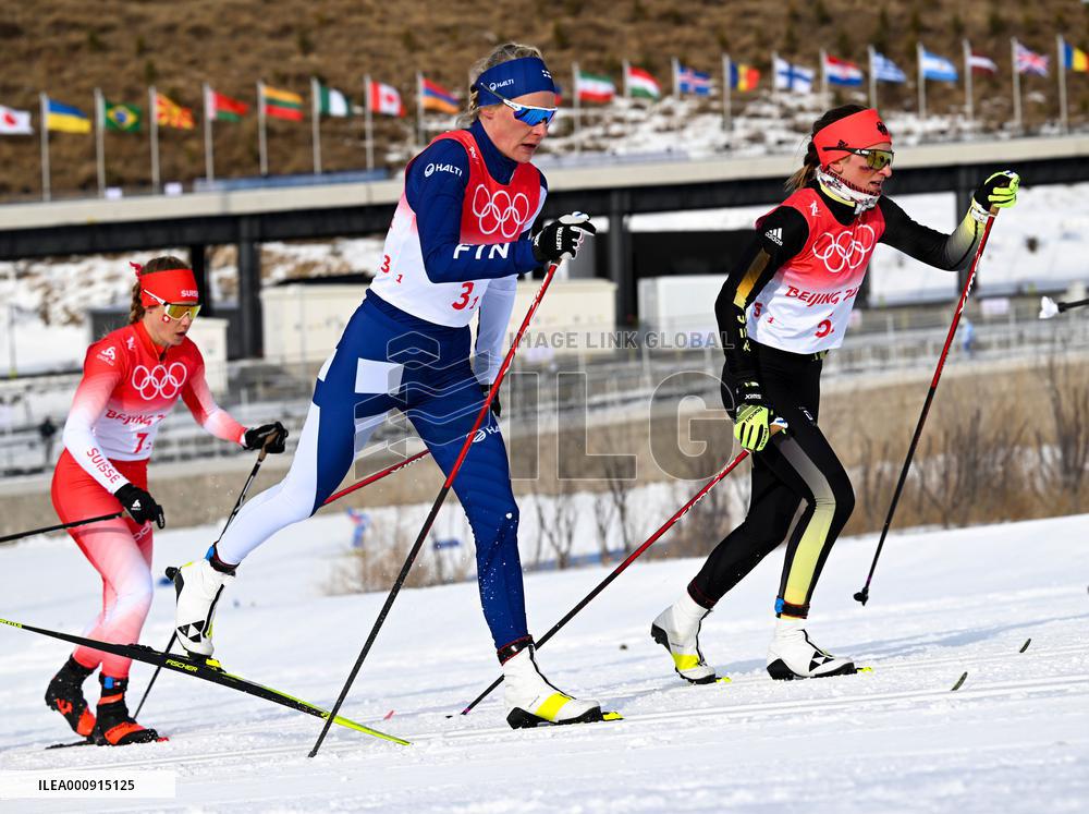 (BEIJING2022)CHINA-ZHANGJIAKOU-OLYMPIC WINTER GAMES-CROSS-COUNTRY SKIING-WOMEN'S 4X5KM RELAY (CN)