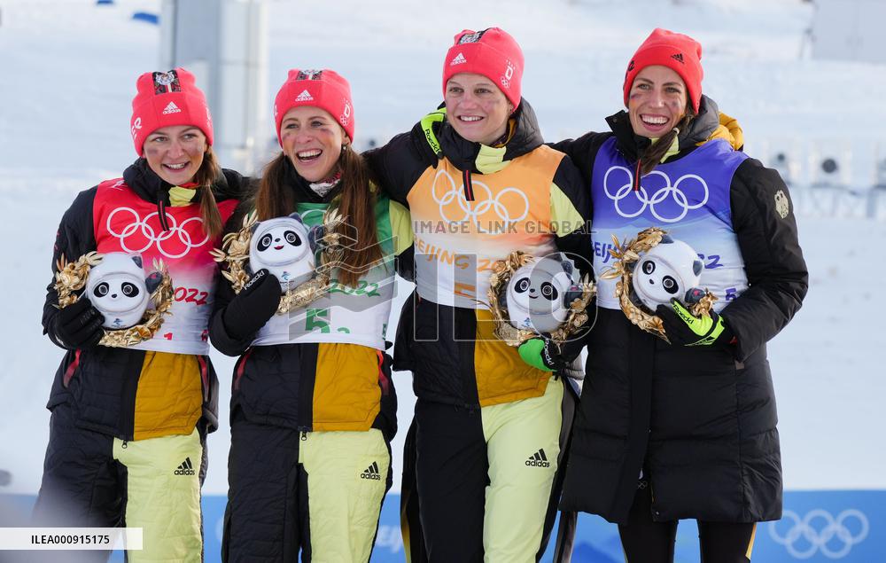 (BEIJING2022)CHINA-ZHANGJIAKOU-OLYMPIC WINTER GAMES-CROSS-COUNTRY SKIING-WOMEN'S 4X5KM RELAY (CN)