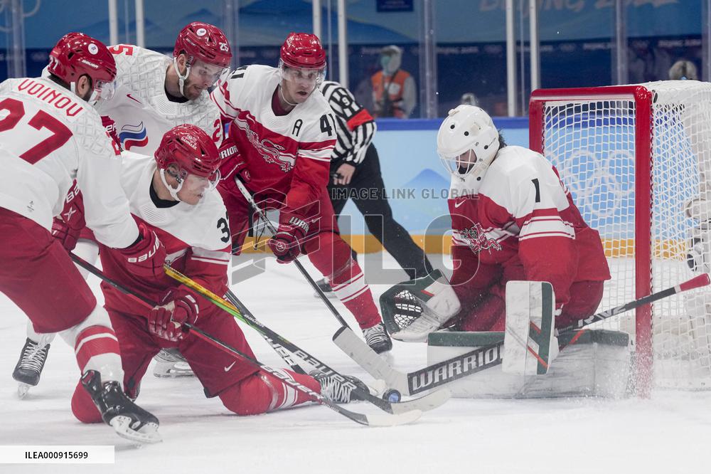 (XHTP)(XHTP)(BEIJING2022)CHINA-BEIJING-OLYMPIC WINTER GAMES-ICE HOCKEY-MEN'S PRELIMINARY ROUND-ROC VS DEN (CN).....