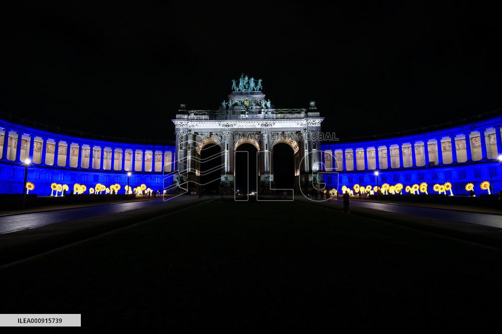 BELGIUM-BRUSSELS-LIGHT SHOW