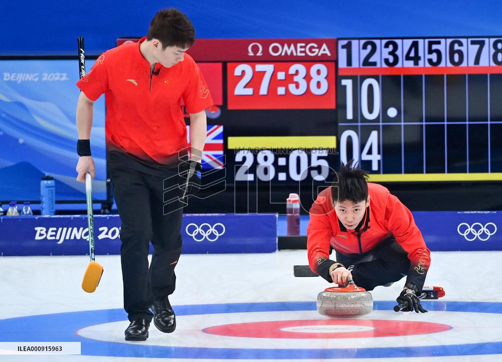 (XHTP)(BEIJING2022)CHINA-BEIJING-WINTER OLYMPIC GAMES-CURLING-MEN'S ROUND ROBIN-CHN VS GBR(CN)