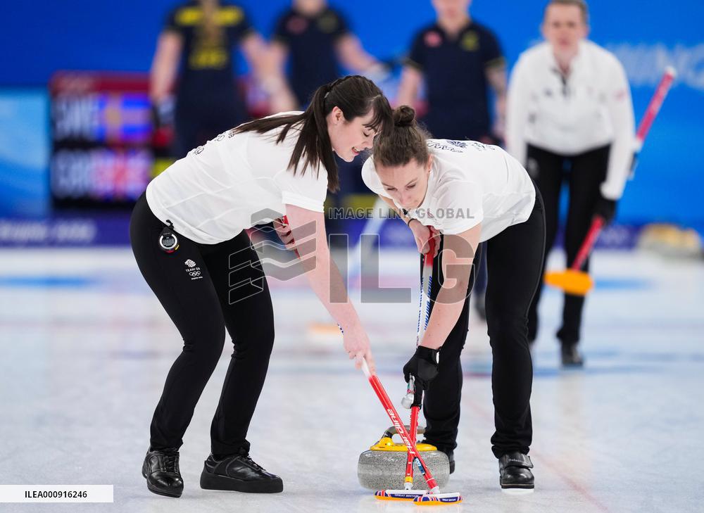 (BEIJING2022)CHINA-BEIJING-WINTER OLYMPIC GAMES-CURLING-WOMEN'S ROUND ROBIN-SWE vs GBR  (CN)