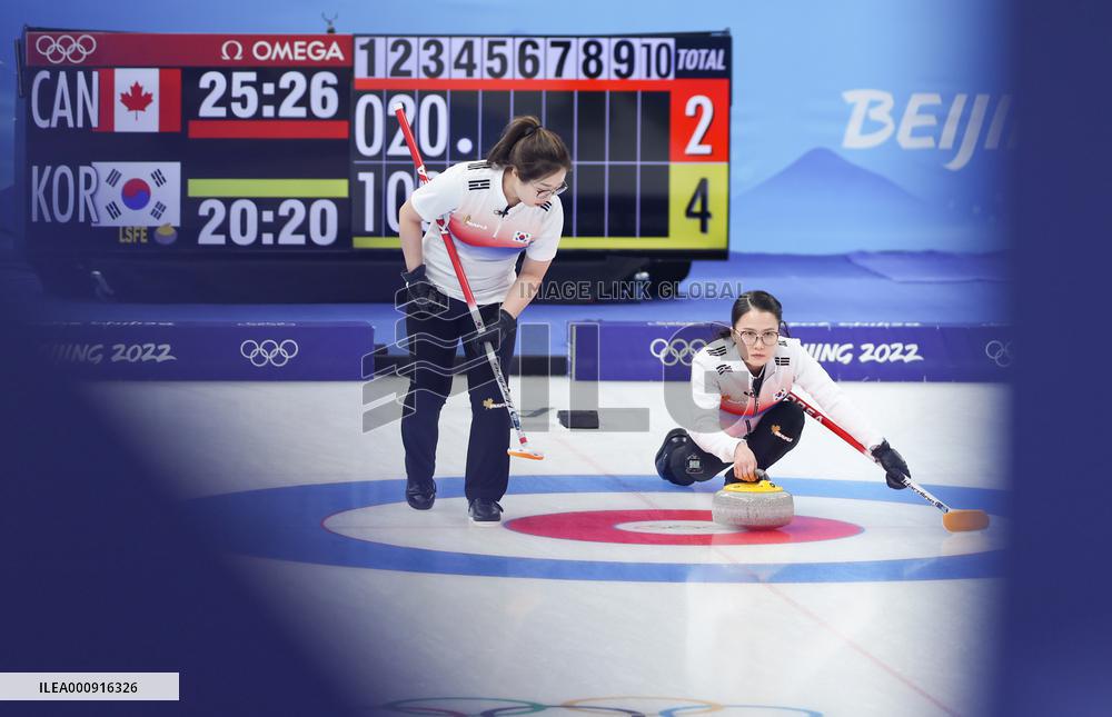 (BEIJING2022)CHINA-BEIJING-WINTER OLYMPIC GAMES-CURLING-WOMEN'S ROUND ROBIN-CAN vs KOR  (CN)