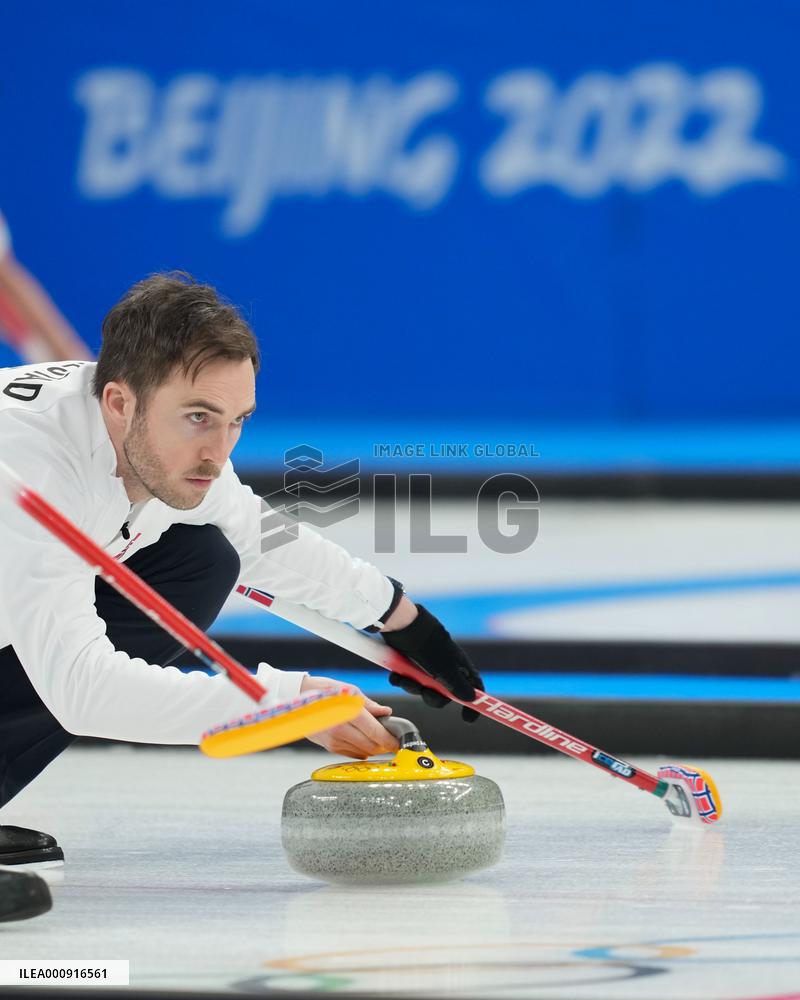 (BEIJING2022)CHINA-BEIJING-WINTER OLYMPIC GAMES-CURLING-MEN'S ROUND ROBIN-GBR vs NOR (CN)
