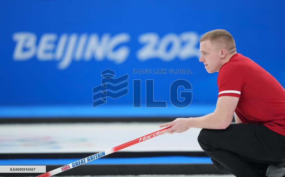 (BEIJING2022)CHINA-BEIJING-WINTER OLYMPIC GAMES-CURLING-MEN'S ROUND ROBIN-GBR vs NOR (CN)