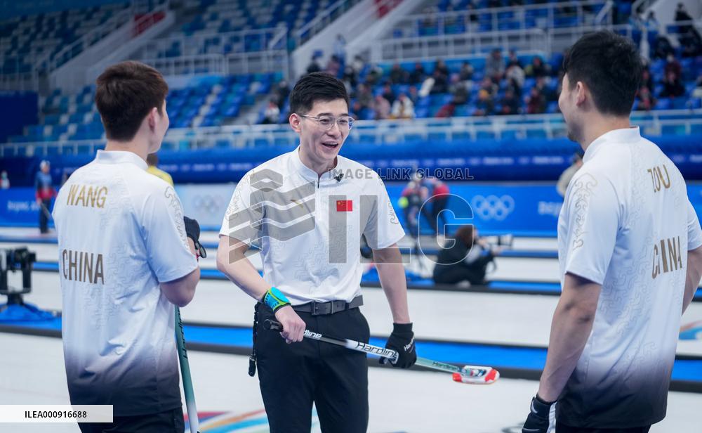 (BEIJING2022)CHINA-BEIJING-WINTER OLYMPIC GAMES-CURLING-MEN'S ROUND ROBIN-ITA vs CHN  (CN)