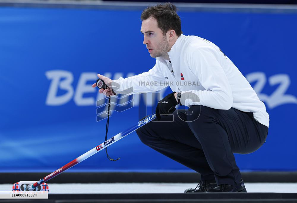 (BEIJING2022)CHINA-BEIJING-WINTER OLYMPIC GAMES-CURLING-MEN'S ROUND ROBIN-USA vs NOR  (CN)