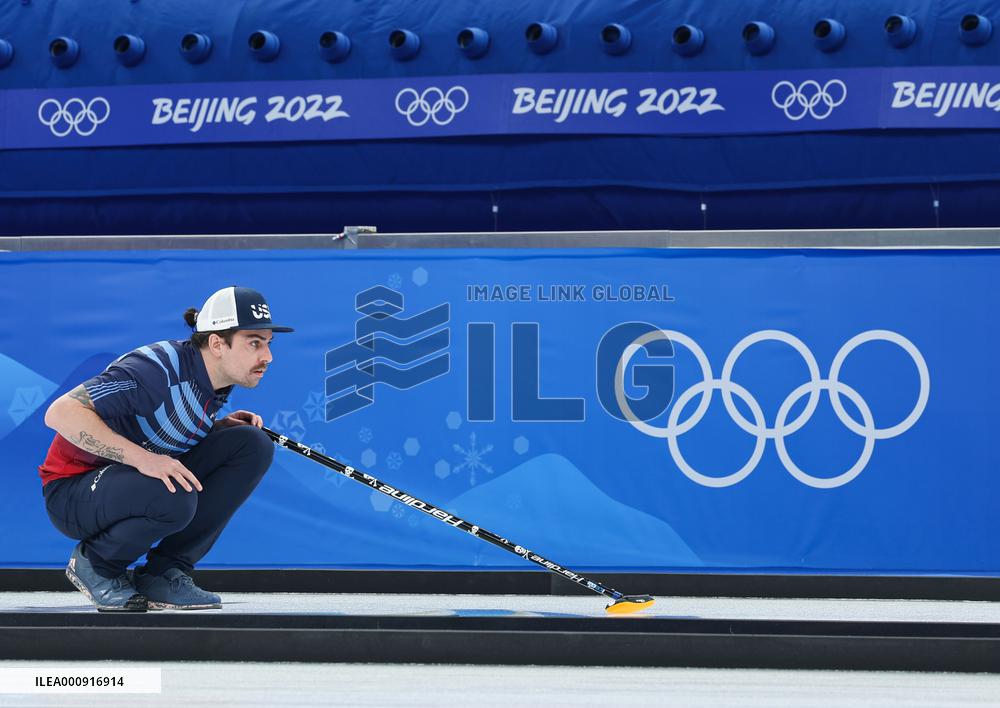 (BEIJING2022)CHINA-BEIJING-WINTER OLYMPIC GAMES-CURLING-MEN'S ROUND ROBIN-USA vs NOR (CN)