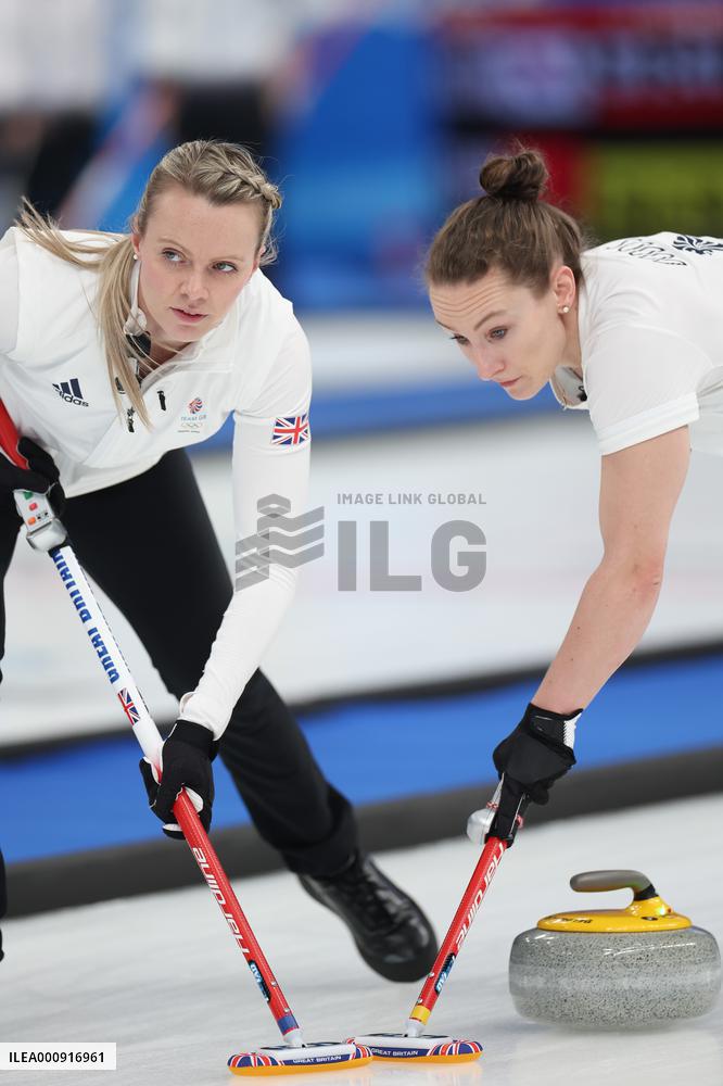 (BEIJING2022)CHINA-BEIJING-WINTER OLYMPIC GAMES-CURLING-WOMEN'S ROUND ROBIN-DEN VS GBR(CN)