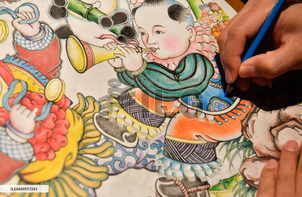 CHINA-TIANJIN-NEW YEAR PAINTINGS-WINTER OLYMPIC GAMES (CN)