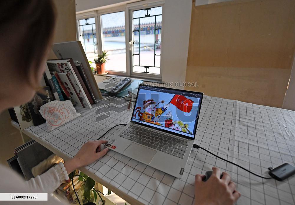 CHINA-TIANJIN-NEW YEAR PAINTINGS-WINTER OLYMPIC GAMES (CN)