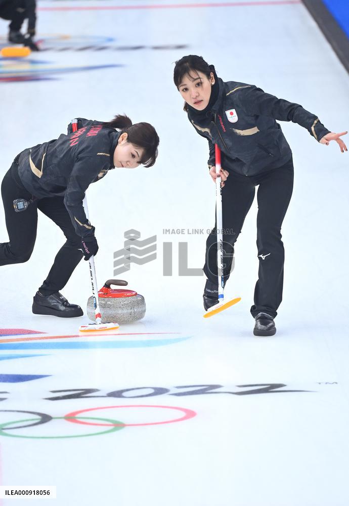 (BEIJING2022)CHINA-BEIJING-WINTER OLYMPIC GAMES-CURLING-WOMEN'S ROUND ROBIN-JPN vs KOR (CN)