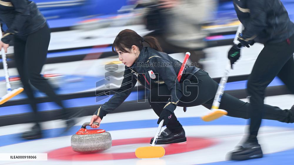 (BEIJING2022)CHINA-BEIJING-WINTER OLYMPIC GAMES-CURLING-WOMEN'S ROUND ROBIN-JPN vs KOR (CN)