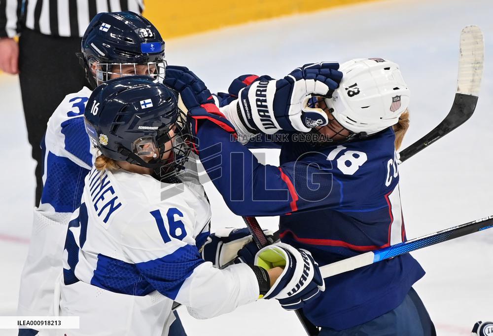 (BEIJING2022)CHINA-BEIJING-OLYMPIC WINTER GAMES-ICE HOCKEY-WOMEN'S PLAYOFF SEMIFINAL-USA VS FIN(CN)