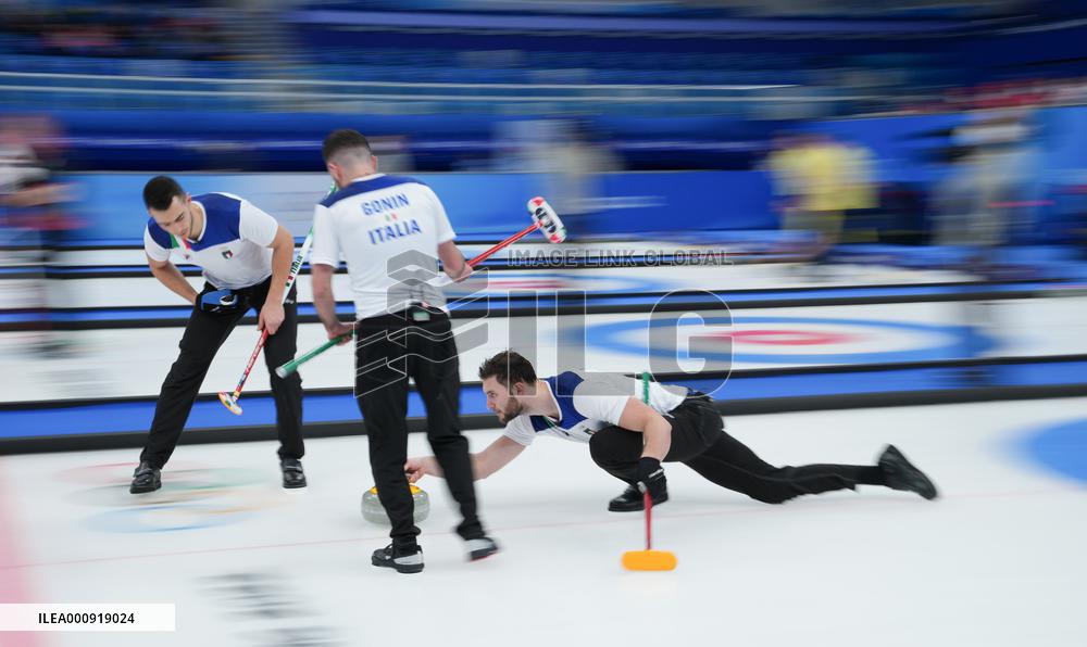 (BEIJING2022)CHINA-BEIJING-WINTER OLYMPIC GAMES-CURLING-MEN'S ROUND ROBIN-CAN vs ITA(CN)