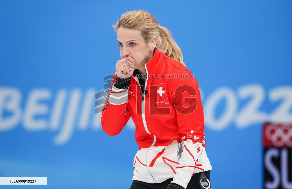 (BEIJING2022)CHINA-BEIJING-WINTER OLYMPIC GAMES-CURLING-WOMEN'S ROUND ROBIN-SWE vs SUI(CN)