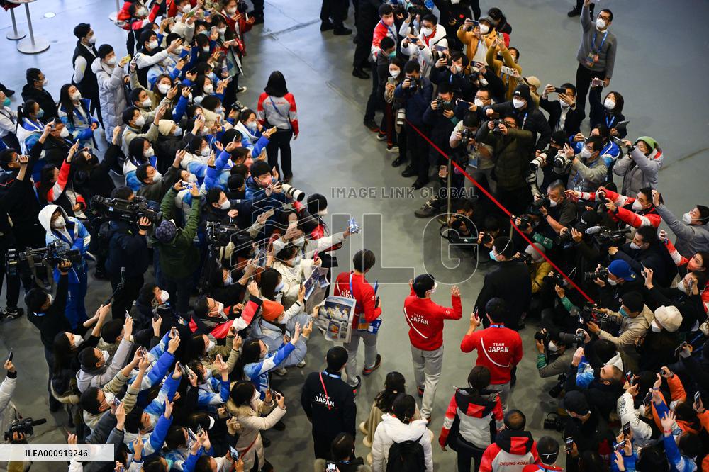 (BEIJING2022)CHINA-BEIJING-WINTER OLYMPICS-FIGURE SKATING-PRESS CONFERENCE-HANYU YUZURU (CN)