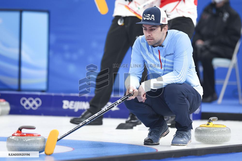 (BEIJING2022)CHINA-BEIJING-WINTER OLYMPIC GAMES-CURLING-MEN'S ROUND ROBIN-USA vs SUI(CN)