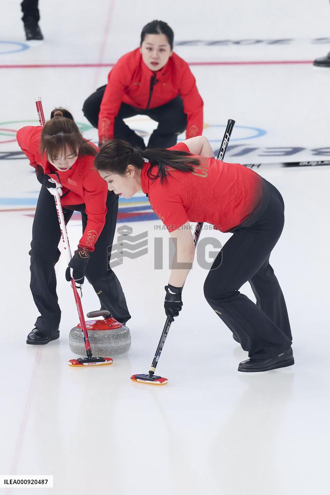 (BEIJING2022)CHINA-BEIJING-WINTER OLYMPIC GAMES-CURLING-WOMEN'S ROUND ROBIN-CHN vs ROC (CN)