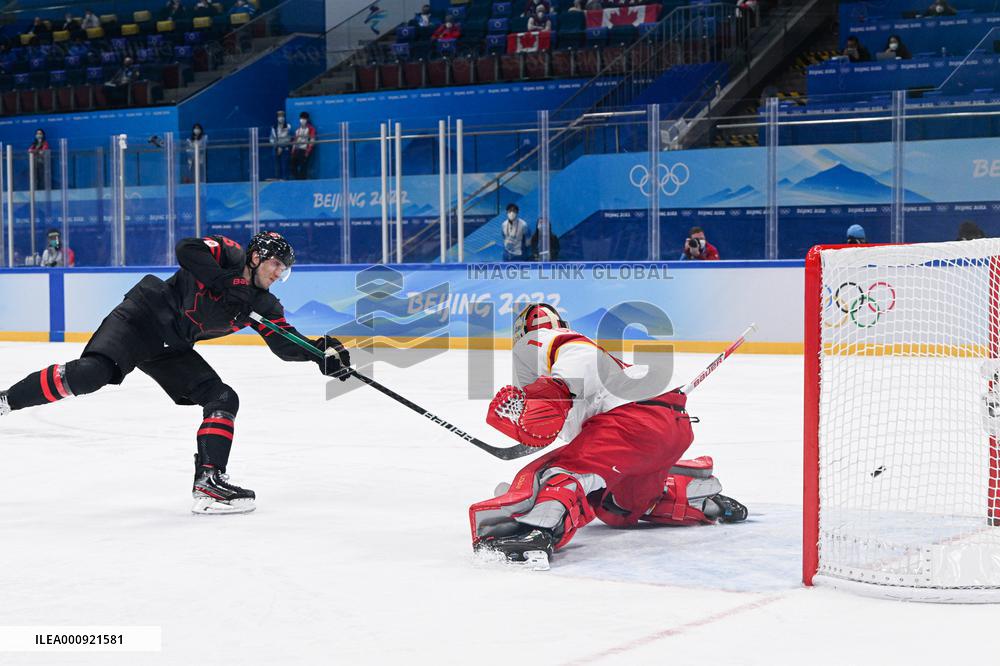 (BEIJING2022)CHINA-BEIJING-OLYMPIC WINTER GAMES-ICE HOCKEY-MEN'S QUALIFICATION PLAY-OFF-CAN VS CHN (CN)