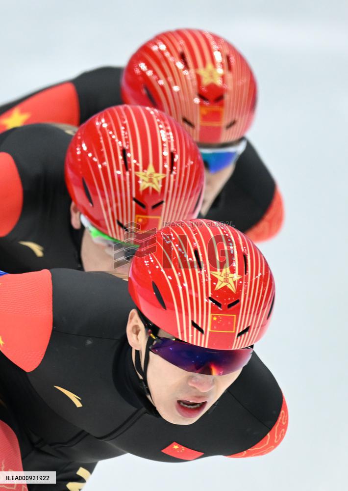 (BEIJING2022)CHINA-BEIJING-OLYMPIC WINTER GAMES-SPEED SKATING-MEN'S TEAM PURSUIT (CN)