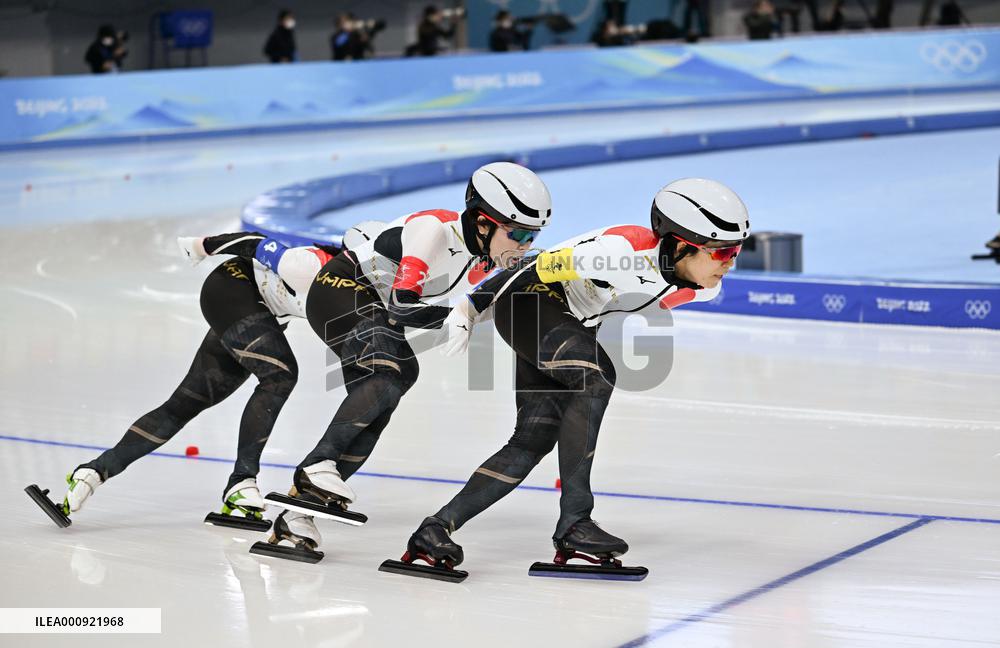 (BEIJING2022)CHINA-BEIJING-OLYMPIC WINTER GAMES-SPEED SKATING-WOMEN'S TEAM PURSUIT (CN)