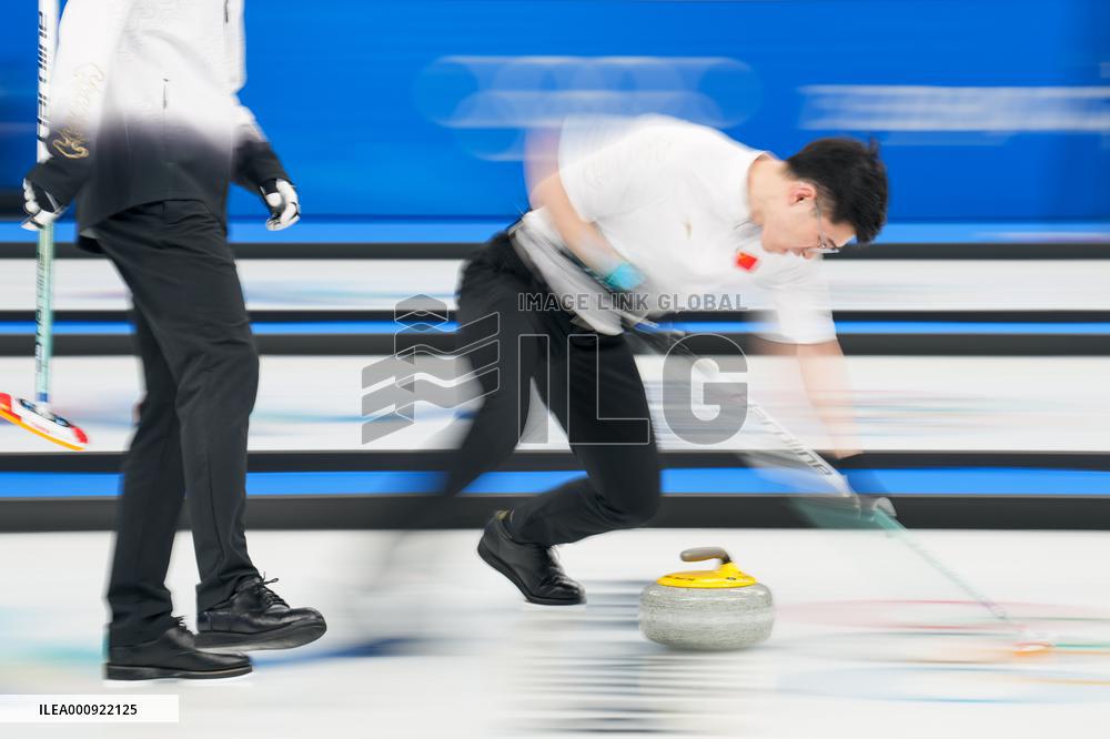 (BEIJING2022)CHINA-BEIJING-WINTER OLYMPIC GAMES-CURLING-MEN'S ROUND ROBIN-NOR vs CHN (CN)