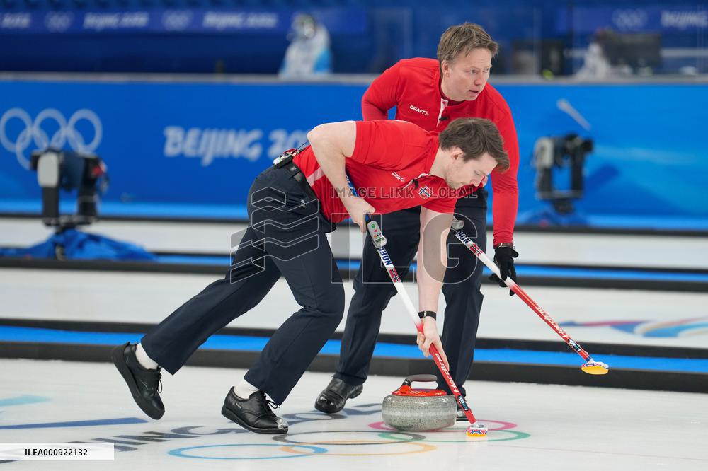 (BEIJING2022)CHINA-BEIJING-WINTER OLYMPIC GAMES-CURLING-MEN'S ROUND ROBIN-NOR vs CHN (CN)