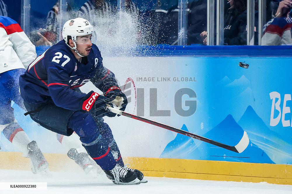 (XHTP)(BEIJING2022)CHINA-BEIJING-OLYMPIC WINTER GAMES-ICE HOCKEY-MEN'S QUARTERFINAL-USA VS SVK (CN)