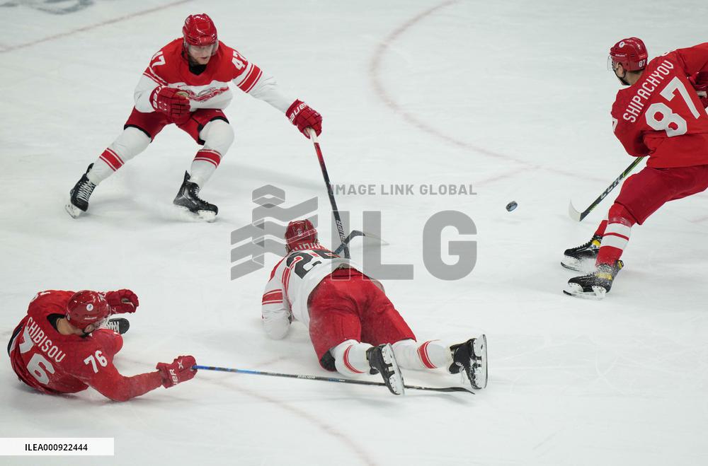 (BEIJING2022)CHINA-BEIJING-OLYMPIC WINTER GAMES-ICE HOCKEY-MEN'S QUATERFINAL-ROC VS DEN (CN)