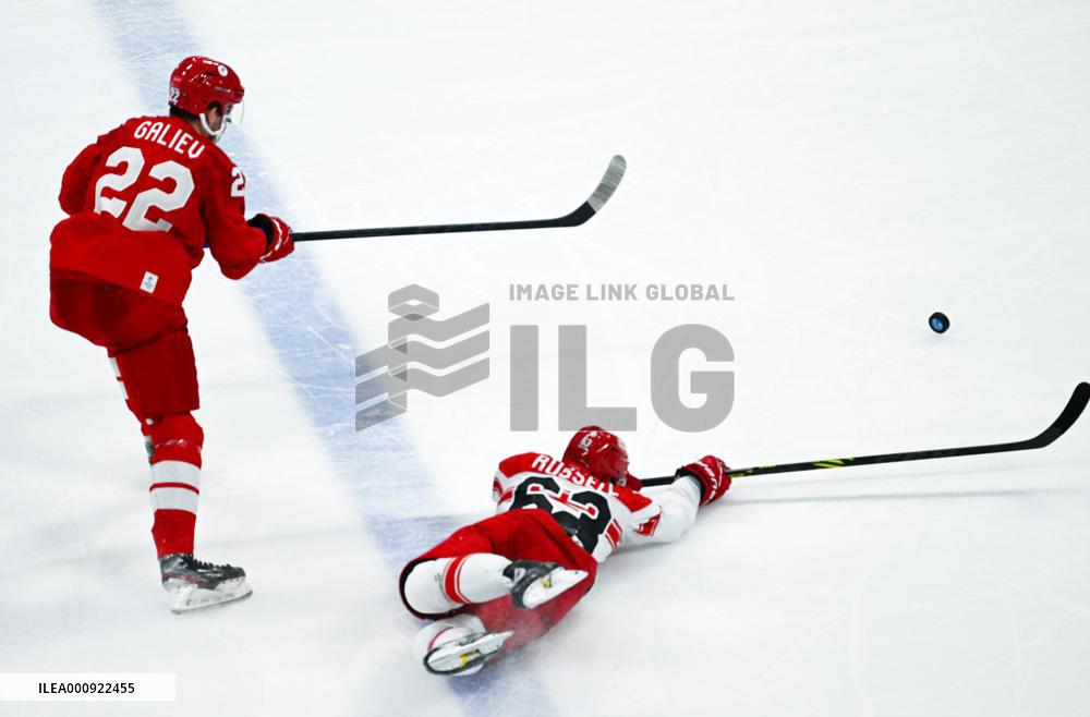 (BEIJING2022)CHINA-BEIJING-OLYMPIC WINTER GAMES-ICE HOCKEY-MEN'S QUATERFINAL-ROC VS DEN (CN)