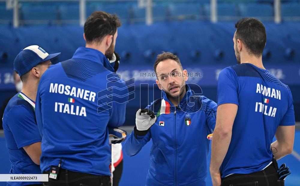 (BEIJING2022)CHINA-BEIJING-OLYMPIC WINTER GAMES-CURLING-MEN'S ROUND ROBIN SESSION-ITA VS DEN (CN)