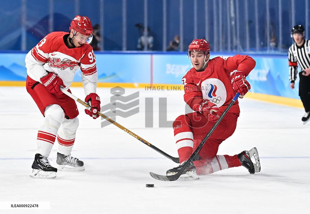 (BEIJING2022)CHINA-BEIJING-OLYMPIC WINTER GAMES-ICE HOCKEY-MEN'S QUATERFINAL-ROC VS DEN (CN)