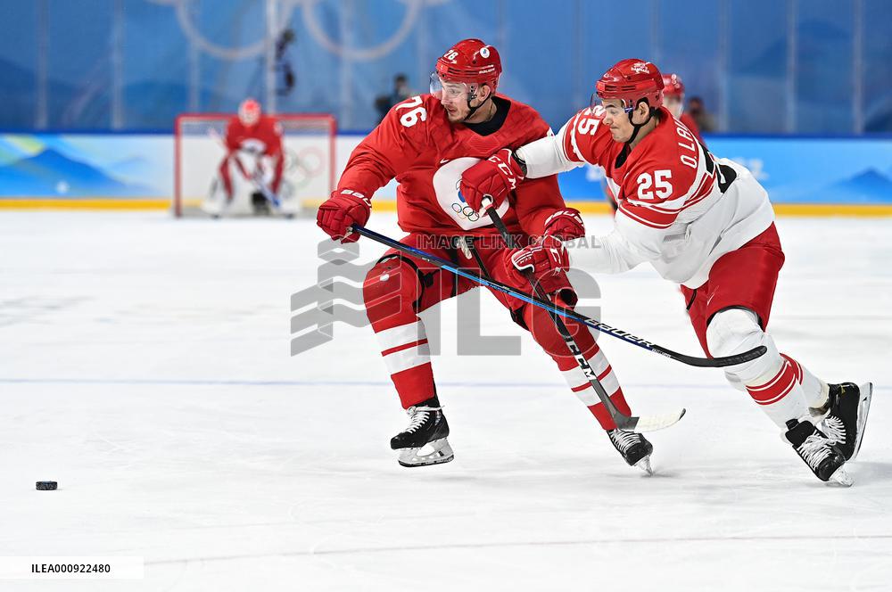 (BEIJING2022)CHINA-BEIJING-OLYMPIC WINTER GAMES-ICE HOCKEY-MEN'S QUATERFINAL-ROC VS DEN (CN)
