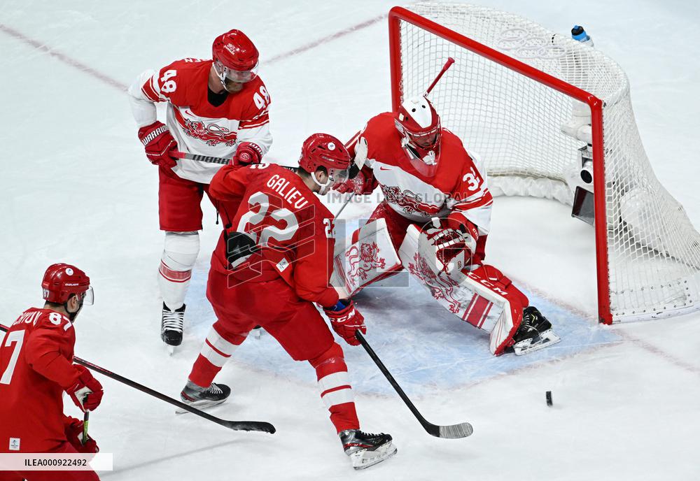 (BEIJING2022)CHINA-BEIJING-OLYMPIC WINTER GAMES-ICE HOCKEY-MEN'S QUATERFINAL-ROC VS DEN (CN)