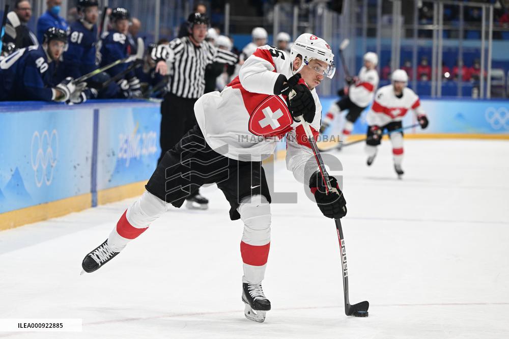 (BEIJING2022)CHINA-BEIJING-OLYMPIC WINTER GAMES-ICE HOCKEY-MEN'S QUATERFINAL-FIN VS SUI (CN)