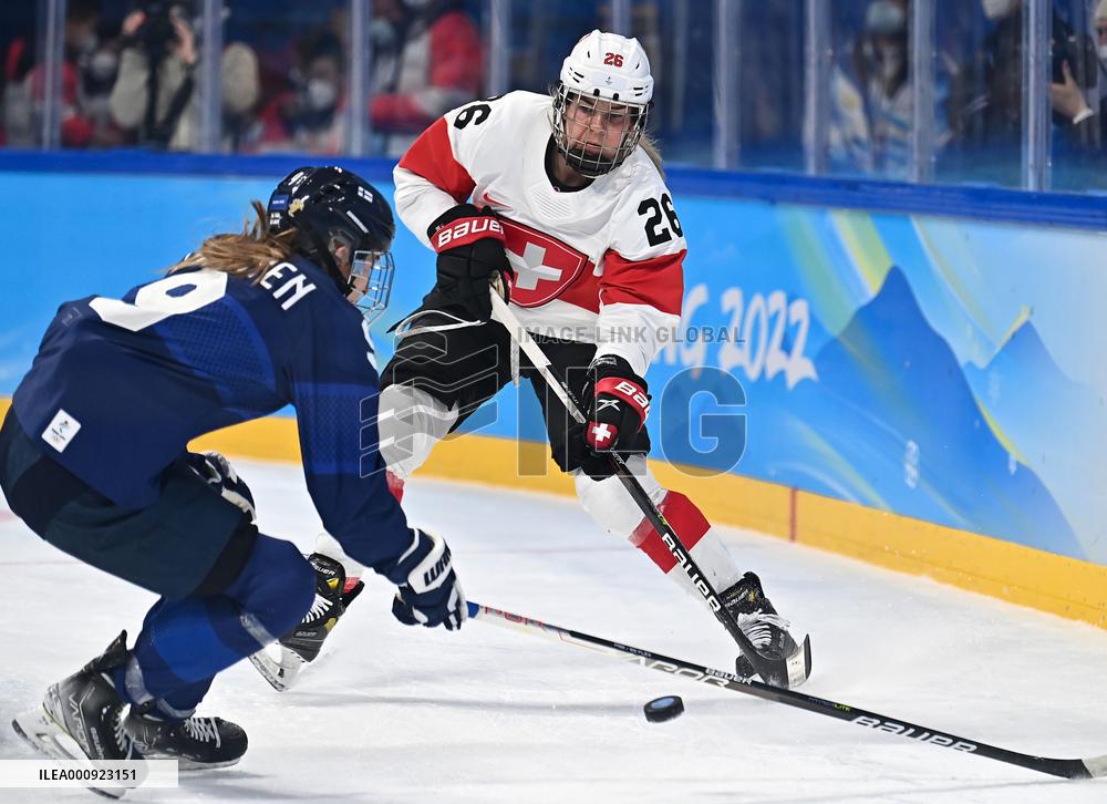 (BEIJING2022)CHINA-BEIJING-OLYMPIC WINTER GAMES-ICE HOCKEY-WOMEN'S BRONZE MEDAL GAME-FIN VS SUI (CN)