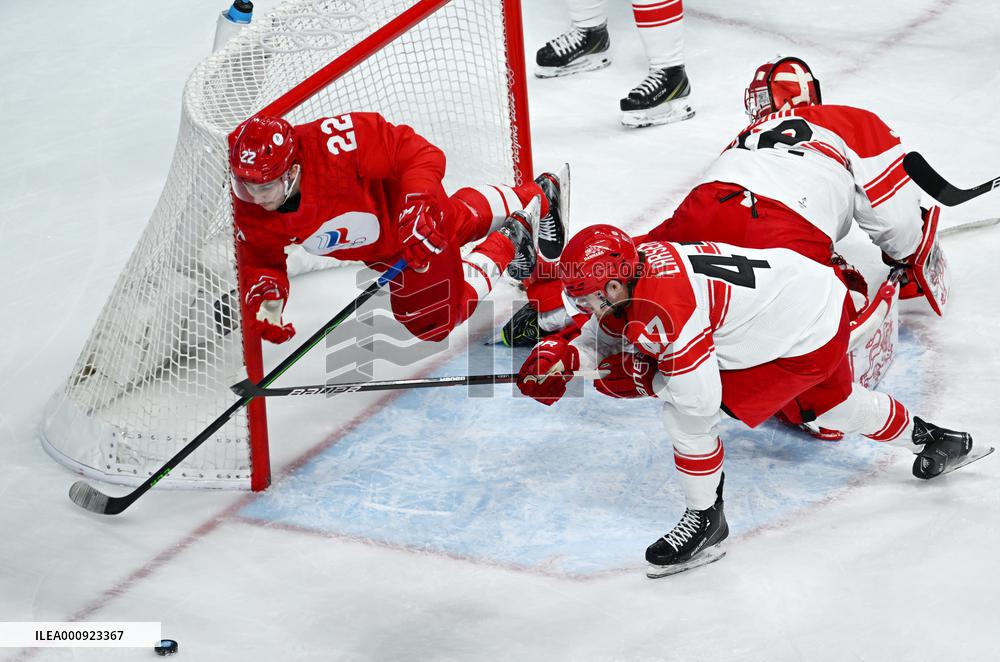 (BEIJING2022)CHINA-BEIJING-OLYMPIC WINTER GAMES-ICE HOCKEY-MEN'S QUATERFINAL-ROC VS DEN (CN)