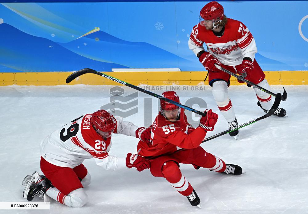 (BEIJING2022)CHINA-BEIJING-OLYMPIC WINTER GAMES-ICE HOCKEY-MEN'S QUATERFINAL-ROC VS DEN (CN)
