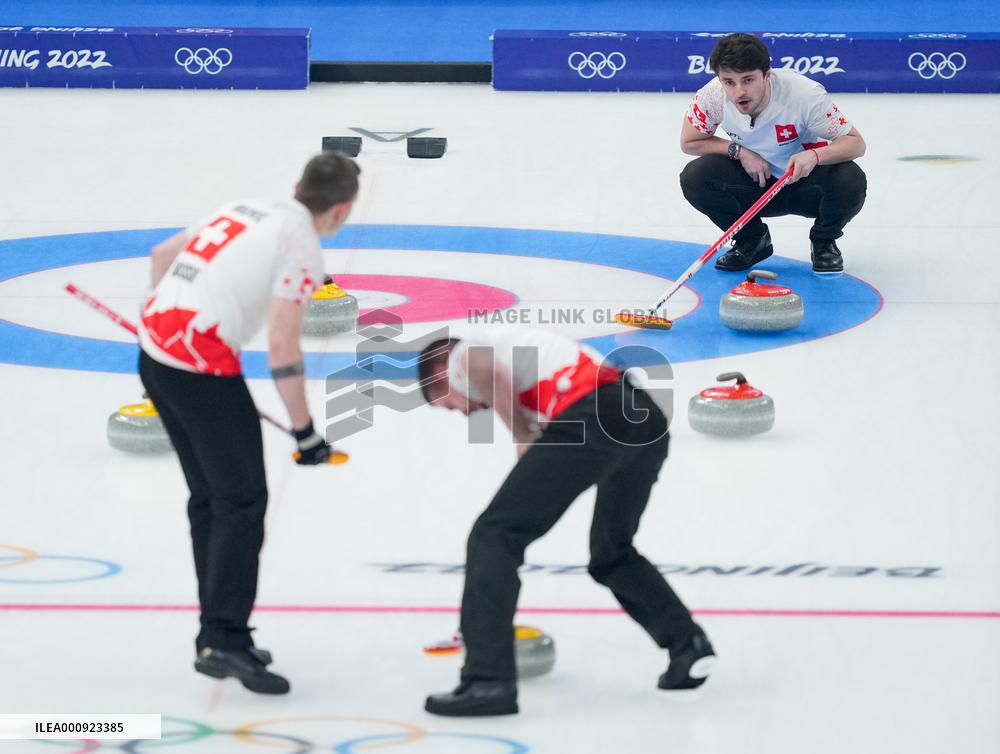 (BEIJING2022)CHINA-BEIJING-OLYMPIC WINTER GAMES-CURLING-MEN'S ROUND ROBIN SESSION-CHN VS SUI (CN)